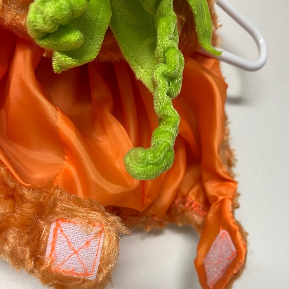 Pumpkin toddler costume/Med/18 mo old wore 2h/Hat/velcro/elastic/plush/non smo - Picture 10 of 15